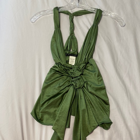 Black Halo green Viscose and Lycra top - Picture 1 of 5